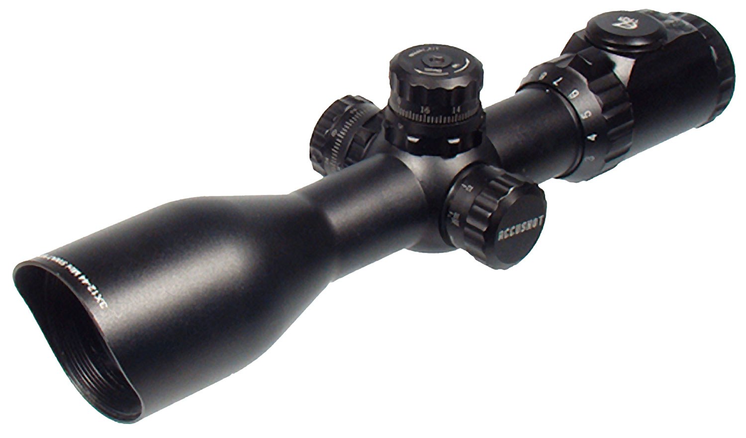 UTG SCP3-UM312AO Accushot Black Hardcoat Anodized 3-12x 44mm 30mm Tube Illuminated Red/Green MIL-Dot Reticle