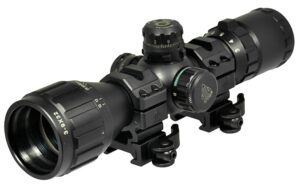 UTG SCP-M392AOLW BugBuster Black Hardcoat Anodized 3-9x32mm 1" Tube Illuminated Red/Green MIL-Dot Reticle
