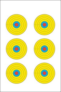 Action Target PRBE6100 High Visibility Bullseye Paper 17.50" X 23" Multi-Color 100 per Box