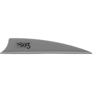 Bohning X3 Vanes Shield Cut 3 In. Silver 36-Pack.