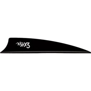 Bohning X3 Vanes Shield Cut 3 In. Black 36-Pack.