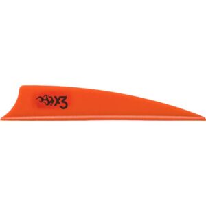 Bohning X3 Vanes Shield Cut 3 In. Neon Orange 36-Pack.
