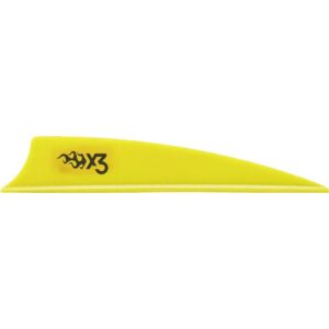 Bohning X3 Vanes Shield Cut 3 In. Neon Yellow 36-Pack.