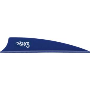 Bohning X3 Vanes Shield Cut 3 In. Blue 36-Pack.
