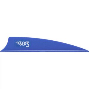 Bohning X3 Vanes Shield Cut 3 In. Satin Blue 36-Pack.