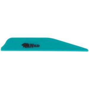 Bohning Wild Vanes 3 In. Teal 100-Pack.