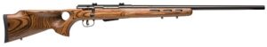 Savage Arms 18528 25 Lightweight Varminter-T 223 Rem 4+1 Cap 24" Matte Black Rec/Barrel Natural Brown Laminate Fixed Thumbhole Stock Right Hand (Full