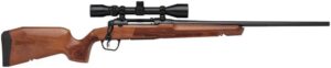 Savage Arms 32266 Axis 2 XP Combo 270 Win 4+1 22" Matte Black Sporter Barrel & Drilled & Tapped Carbon Steel Receiver, Ergonomic Hardwood