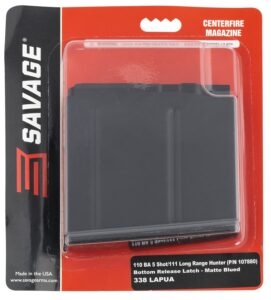 Savage Arms 55190 110BA 5-Round 338 Lapua Magazine Fits Savage 110BA/110BA/110/111 Long Range Hunter Blued Steel