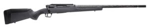 Savage Arms 57897 Impulse Mountain Hunter 6.5 PRC 2+1 24" Carbon Fiber Threaded Barrel Black Aluminum Receiver with Picatinny Rail, Gray AccuStock