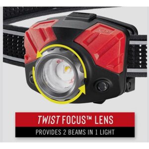 FL75 Headlamp with Pure Beam and Twist Focus™ FL75 Headlamp 700 Lumens with Pure Beam & Twist Focus Black/Red