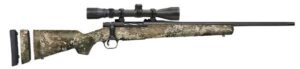 Mossberg 28065 Patriot Super Bantam 243 Win Caliber with 5+1 Capacity, 20" Fluted Barrel, Blued Metal Finish & TrueTimber Strata Synthetic Stock