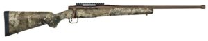 Mossberg 28074 Patriot Predator 22-250 Rem Caliber with 5+1 Capacity, 22" Threaded/Fluted Barrel, Patriot Brown Cerakote Metal Finish & TrueTimber