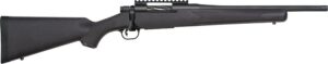 Mossberg 28227 Patriot Carbine 22-250 Rem 5+1 18" Matte Blued Threaded Bull Barrel, Matte Blued Picatinny Rail Receiver, Black Fixed Synthetic Stock