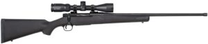 Mossberg 28244 Patriot with Optic 6.5 PRC 4+1 24" Matte Blued Fluted Threaded Barrel, Matte Blued Drilled & Tapped Receiver, Fixed Black Synthetic