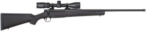 Mossberg 28249 Patriot with Optic 7mm PRC 3+1 24" Matte Blued Threaded Barrel, Matte Blued Drilled & Tapped Receiver, Fixed Black Synthetic Stock