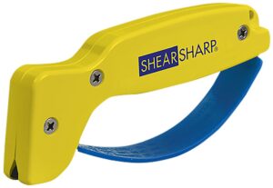AccuSharp 002C ShearSharp Scissors Sharpener Diamond Tungsten Carbide Sharpener Yellow/Blue