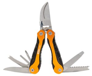 AccuSharp 085C Sportsman's Black/Orange Folding Plain Blade Includes Nylon Case with Belt Clip