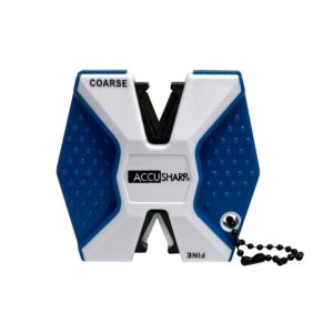 AccuSharp 342C 2-Step Knife Sharpener Hand Held Diamond Tungsten Carbide Sharpener Coarse/Fine Blue/White