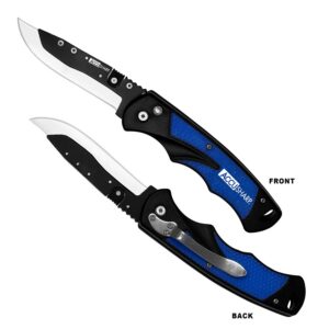 AccuSharp 743C Replaceable Blade Razor 3.50" Folding Plain Stainless Steel Blade/Royal Blue Ergonomic Anti-Slip Anodized Aluminum Handle/Includes 2