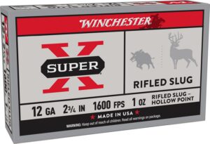 Winchester Ammunition Ammo X12RS15 Super X 12Gauge 2.75" 1oz Rifled Slug Shot 5 per Box/50 Case