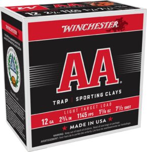 Winchester Ammunition Ammo AA127 AA Light Target 12Gauge 2.75" 1 1/8oz 7.5Shot 25 per Box/10 Case