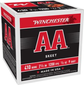 Winchester Ammunition AA Target Load 410 Gauge 2.5'' 1/2 Oz. #9 25/Bx AA SKEET 410 BORE 2-1/2'' 1/2OZ #9 SHOT 25/BOX