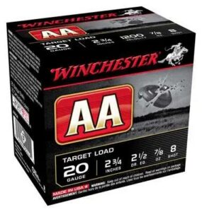 Winchester Ammunition AA Target 20 Gauge 2.75" 7/8oz 2.5dr #8
