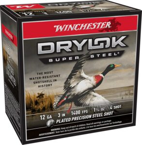Winchester Ammunition Ammo XSV1234 Drylok Super Steel Magnum 12Gauge 3" 1 1/4oz 4Shot 25 per Box/10 Case