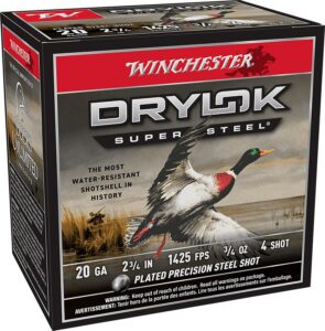 Winchester Ammunition Ammo XS204 Drylok Super Steel Magnum 20Gauge 2.75" 3/4oz 4Shot 25 per Box/10 Case
