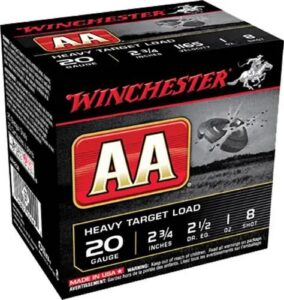 Winchester Ammunition AA HvyTrgt 20 Gauge 2.75" 1oz 2.5dr #8