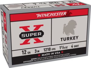 Winchester Ammunition Ammo X123MT4 Super X Magnum Turkey 12Gauge 3" 1 7/8oz Copper Plated 4Shot 10 per Box/10 Case