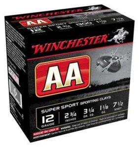 Winchester Ammunition AA SptClay 12 Gauge 2.75" 1-1/8oz 3.25dr #75