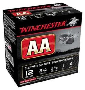 Winchester Ammunition AA SptClay 12 Gauge 2.75" 1oz 3.50dr #8