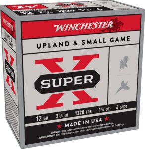 Winchester Ammunition Ammo X12P4 Super X Game Load High Brass 12Gauge 2.75" 1 1/4oz 4Shot 25 per Box/10 Case *Pheasant