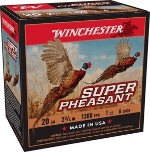 Winchester Ammunition Ammo X20PH6 Super Pheasant Magnum High Brass 20Gauge 2.75" 1oz 6Shot 25 per Box/10 Case