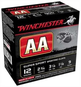 Winchester Ammunition AA SptClay 12 Gauge 2.75" 1-1/8oz 3.25dr #9
