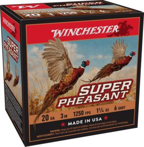 Winchester Ammunition Ammo X203PH6 Super Pheasant Magnum High Brass 20Gauge 3" 1 1/4oz 6Shot 25 per Box/10 Case