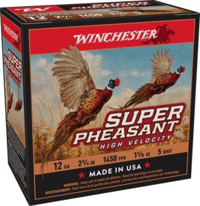 Winchester Ammunition Ammo X12PHV5 Super Pheasant High Velocity High Brass 12Gauge 2.75" 1 3/8oz 5Shot 25 per Box/10 Case