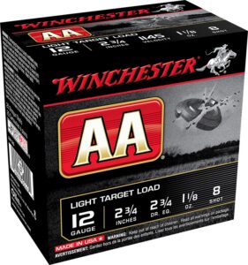 Winchester Ammunition Ammo AA128VP AA Light Target 12Gauge 2.75" 1 1/8oz 8Shot 100 Bx/2 Case *Value Pack