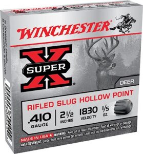 Winchester Ammunition Ammo X41RS5VP Super X 410Gauge 2.50" 1/5oz Rifled Slug Shot 15 per Box/10 Case *Value Pack