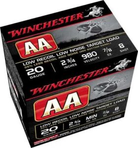 Winchester Ammunition AA LowRecoil 20 Gauge 2.75" 7/8oz 1.50dr #8