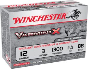 Winchester Ammunition Ammo X123VBB Varmint X Shot-Lok 12Gauge 3" 1 1/2oz BBShot 10 per Box/10 Case