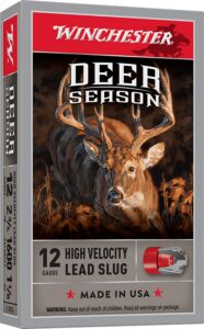 Winchester Ammunition Ammo X12DS Deer Season High Velocity 12Gauge 2.75" 1 1/8oz Slug Shot 5 per Box/20 Case