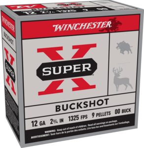 Winchester Ammunition Ammo XB1200VP25 Super X 12Gauge 2.75" 00Buck Shot 25 per Box/10 Case