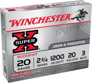Winchester Ammunition Ammo XB203VP Super X 20Gauge 2.75" 20Pellets 3Buck Shot 15 per Box/10 Case *Value Pack