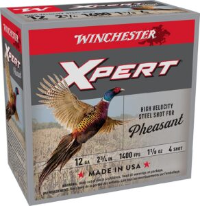 Winchester Ammunition Ammo WEXP12H4 Xpert Pheasant Lead Free High Velocity 12Gauge 2.75" 1 1/8oz 4Shot 25 per Box/10 Case