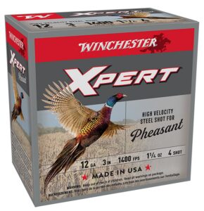 Winchester Ammunition Ammo WEXP123H4 Xpert Pheasant Lead Free High Velocity 12Gauge 3" 1 1/4oz 4Shot 25 per Box/10 Case