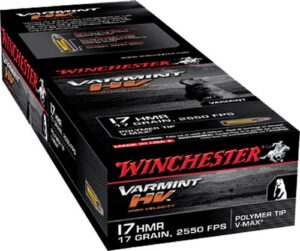 Winchester Ammunition Ammo S17HMR1 Varmint HV 17HMR 17gr Hornady V Max 50 per Box/20 Case