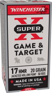 Winchester Ammunition Ammo X17HMR1 Super X 17HMR 20gr Hornady XTP Hollow Point 50 per Box/20 Case